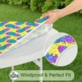 thumbnail image 5 of Round Picnic Table Cloth 100% Waterproof & Oil Proof, Elastic Fitted Table Cover for 36"-44" Round Tables, for Dining, Camping, Outdoor, 5 of 7