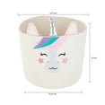 thumbnail image 3 of Your Zone Kids Unicorn Cotton Rope Round Storage Bin, 12 in x 12 in x 10 in, 3 of 13