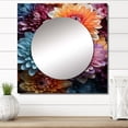 thumbnail image 1 of Designart "Serenity Amidst Colorful Mums II" Mums Square Mirror For Wall Decor - Large Pink Square Printed Wall Mirror Art - Square Traditional Mirror - Wall Mounted Square Large Mirror, 1 of 5
