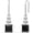 Black, variant on 18K White Gold Plated Sterling Silver Square Princess Cut Cubic Zirconia Drop Dangle Earrings for Women Hypoallergenic Statement Earrings Gifts for Women Mom