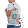 thumbnail image 2 of Bingfone Colorful Donut Drawstrings Backpacks Bags for Men Women Gym Drawstrings Bag-Small, 2 of 8