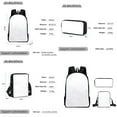 thumbnail image 2 of Shiro Seijo to Kuro Bokushi Merch Role Play 3pcs/set Zipper Backpack 3D Print Waist Bag Work Travel Cartoon Backpack, 2 of 6