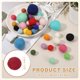 thumbnail image 2 of Uxcell 30 Pcs Bolas de Fieltro de Lana, Pompones de 0.6 Pulgadas para Manualidades, Bolas para Decoración de Arte y Manualidades, Burdeos, 2 of 6