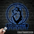 thumbnail image 4 of Craftnamesign Custom Siberian Husky Dog Metal Key Holder, Decorative Key Holder, Metal Coat Rack, 4 of 5