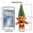 thumbnail image 4 of Lucky Troll Dolls, Vintage Troll Dolls Cromático Adorable para colecciones, proyectos escolares, artes y manualidades, regalos de fiesta, pelos coloridos de 7,5 pulgadas de alto (incluye la longitud d, 4 of 5