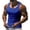 Blue, variant on XFeng Men Ribbed Slim Fit Tank Top Athletic Sleeveless Muscle Vest