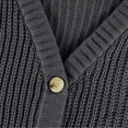 thumbnail image 5 of YDDIAN Women's Cardigan Sweater 100% Cotton Button-Down Long Sleeve Oversized Knit Cardigans Gray XL, 5 of 8