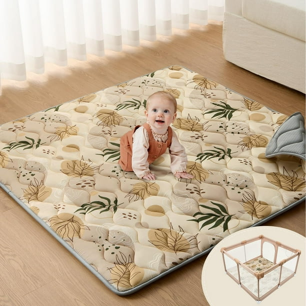 Alfombrilla de juego para bebés Blissful Diary, con acolchado grueso, 50 x 50 cm