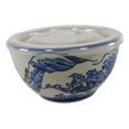 thumbnail image 4 of Ebros Set of 2 Ceramic Hokusai Great Wave Portion Meal Bowls 2 Cups W/ Lid, 4 of 6