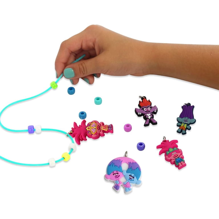 Trolls, Plastic Necklace Activity Set, Includes 5 Charms and Beads