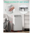 thumbnail image 5 of 12,000 BTU Portable Air Conditioner, 3-in-1 Multifunctional Air Cooler with Remote Control & 24-Hour Timer, Cools Up to 500 sq.Ft, Portable AC for Bedroom, Living Room, Home, Office, White, 5 of 7