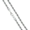 thumbnail image 4 of Crucible Jewelry Men's Rope Chain Stainless Steel Necklace (6mm) - 26", 4 of 5