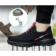 thumbnail image 4 of Steel Toe Shoes for Men Women Comfortable Breathable Safety Work Shoes Lightweight Indestructible Puncture Proof Work Sneakers, 4 of 10