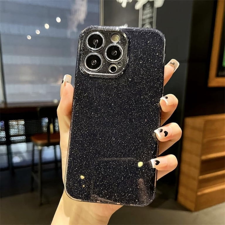 Compatible with iPhone 15 Pro Max Case Glitter Bling Cute Women Girl Phone  Case Soft Twinkle Sparkly Protective Case for iPhone 15 Pro Max-Black -  Walmart.com