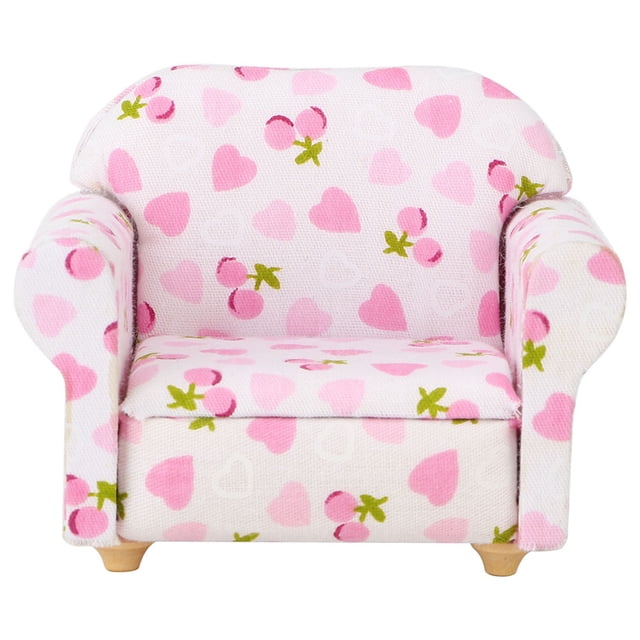 Sillón en miniatura para casa de muñecas, escala 1:12, sofá individual, accesorios para manualidades.
