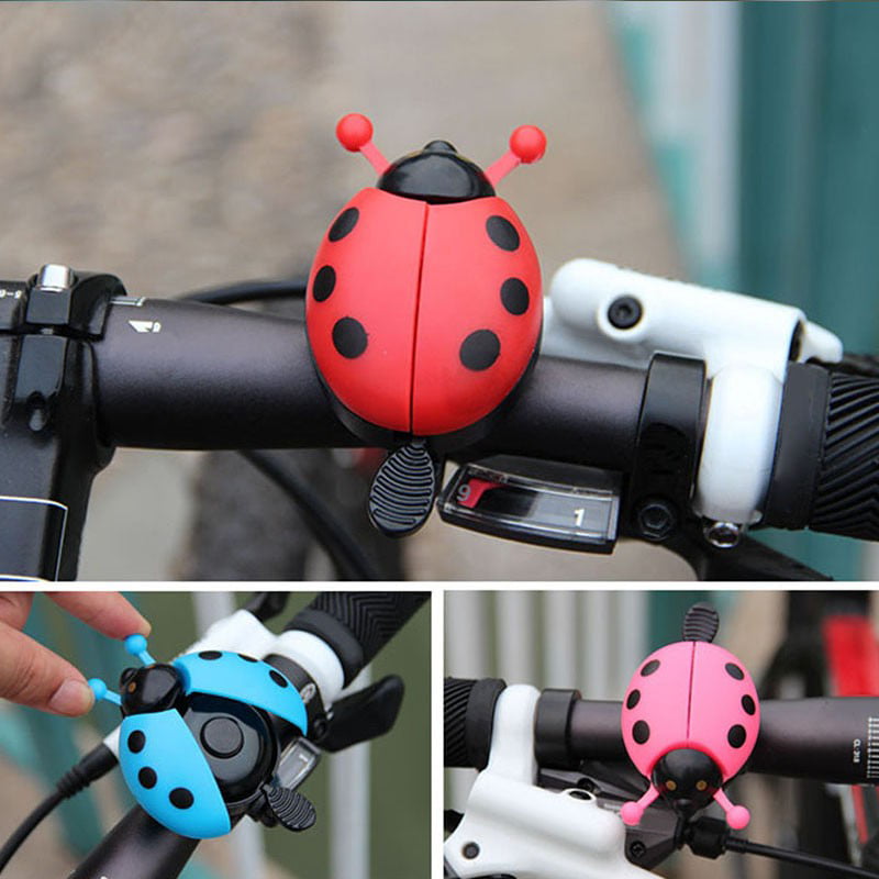 Bicycle Ladybug Bell Tool Blue Pink Lovely Beetle Ladybug Ride Alarm Durable