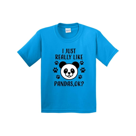 Inktastic I Just Really Like Pandas Youth T-Shirt