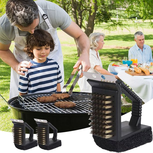 Xihbxyly Ofertas Del Prime Day Cepillo de Acero para Limpieza de Barbacoa, Cepillo de Alambre de Ángulo Recto 3 En 1, Cepillo de Limpieza de Rojo para Parrilla de Acero Inoxidable, Cepillo de Alambre