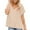 Beige summer tops for women, variant on USSUMA Plus Womens Tops Dressy Casual Short Sleeve V Neck Women's Shirts and Blouses Flare Swing Peplum T-Shirts for Female Trendy Solid Loose Tunic Top Summer