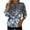 #098-Multicolor, variant on Cutuoiiu Women's Loose Round-neck Half Zip up Sweatshirt Dressy Floral Print Long Sleeve Shirts Gifts