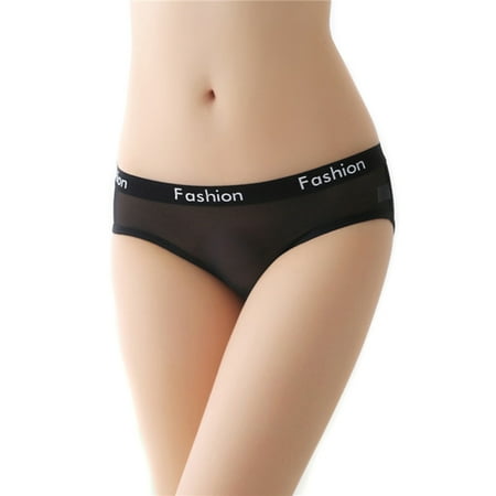 

Women Sexy Mesh Panties Lingerie Briefs Letters Printed Low Waist Underwear XL
