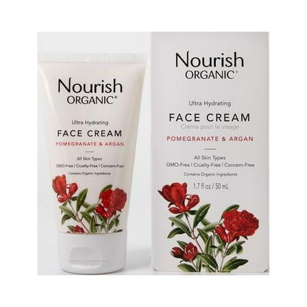 Nourish Organic Ultra-Hydrating Face Cream - Pomegranate & Argan - 1.7 fl oz