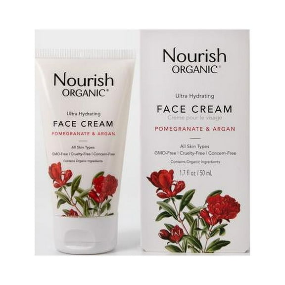 Nourish Organic Ultra-Hydrating Face Cream - Pomegranate & Argan - 1.7 fl oz