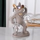 thumbnail image 5 of Escultura de Bulldog Francés, Soporte para Botellas de Vino, Botellero Vertical de Mesa, Miniatura beige, 5 of 7