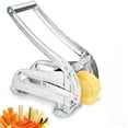 thumbnail image 1 of Cortador de Papas Fritas de Acero Inoxidable con 2 Cuchillas para Papas, Rebanador Manual de Vegetales, 1 of 5