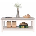 thumbnail image 5 of Coffee Table with Storage Shelf White - by From the Tree Furniture, 5 of 8