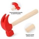 thumbnail image 3 of ColoMX Niños Mantenimiento de martillo con mango de madera Mantenimiento de simulación de juguete pequeño Hammer Kids Educational Toy, 3 of 7