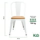 thumbnail image 5 of Set de 4 Sillas Tolix Con Asiento De Madera Metalica Acero blanco, 5 of 9