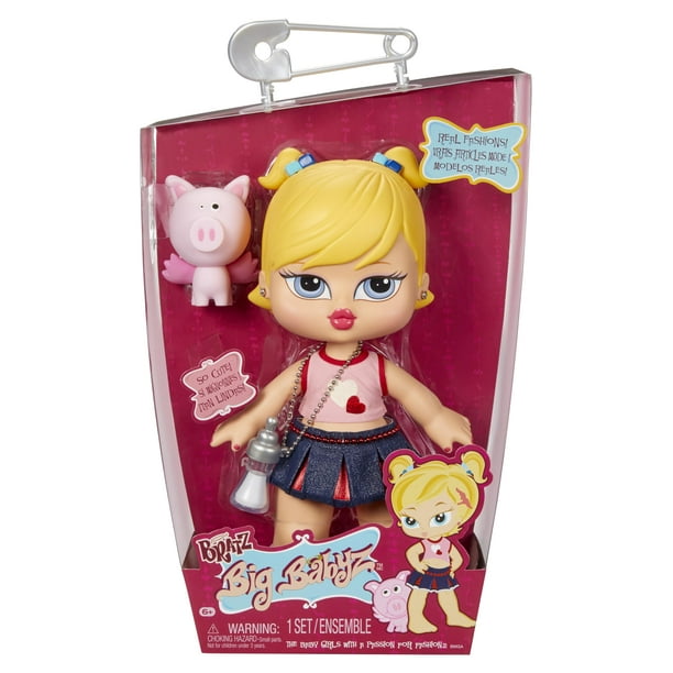 Muñeca Bratz Big Babyz Cloe de 33,7 cm con traje, mascota y botella