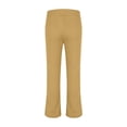 thumbnail image 6 of Nestiefly Girls Flare Bottom Dressy Formal School Uniform Pants Teen Casual Sports Daily Wear Flare Yoga Trousers with Pockets 2026 Khaki 140, 6 of 7