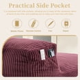 thumbnail image 6 of Big Bean Bag Chair for Adults, Lounger Large Bean Bag Sofa, Memory Foam Filled Beanbag Chair for Living Room, Bedroom, Balcony, Comfy Corduroy Bean Bag Chair Ottoman, Ergonomic Support& Premium(Red), 6 of 11