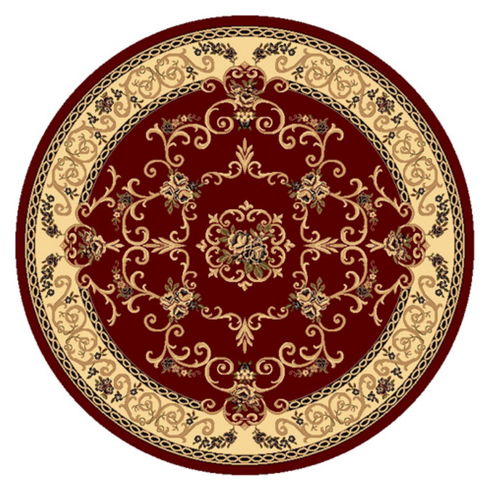 Rugs America Vista 207-OLI Souvanerie Olive Floral Traditional Green Area Rug, 3'11"x5'3"