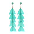 thumbnail image 1 of Pendientes colgantes de declaración Zulema bohemios Verde 15 cm, 1 of 8