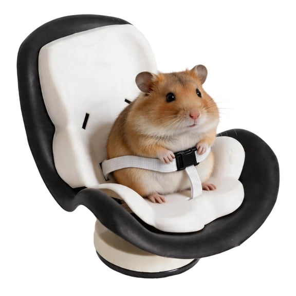 Hamster Car Seat, Small Animal Travel Carrier with Leash and Vent Clip for Hamsters Guinea Pigs Mice Small Pets