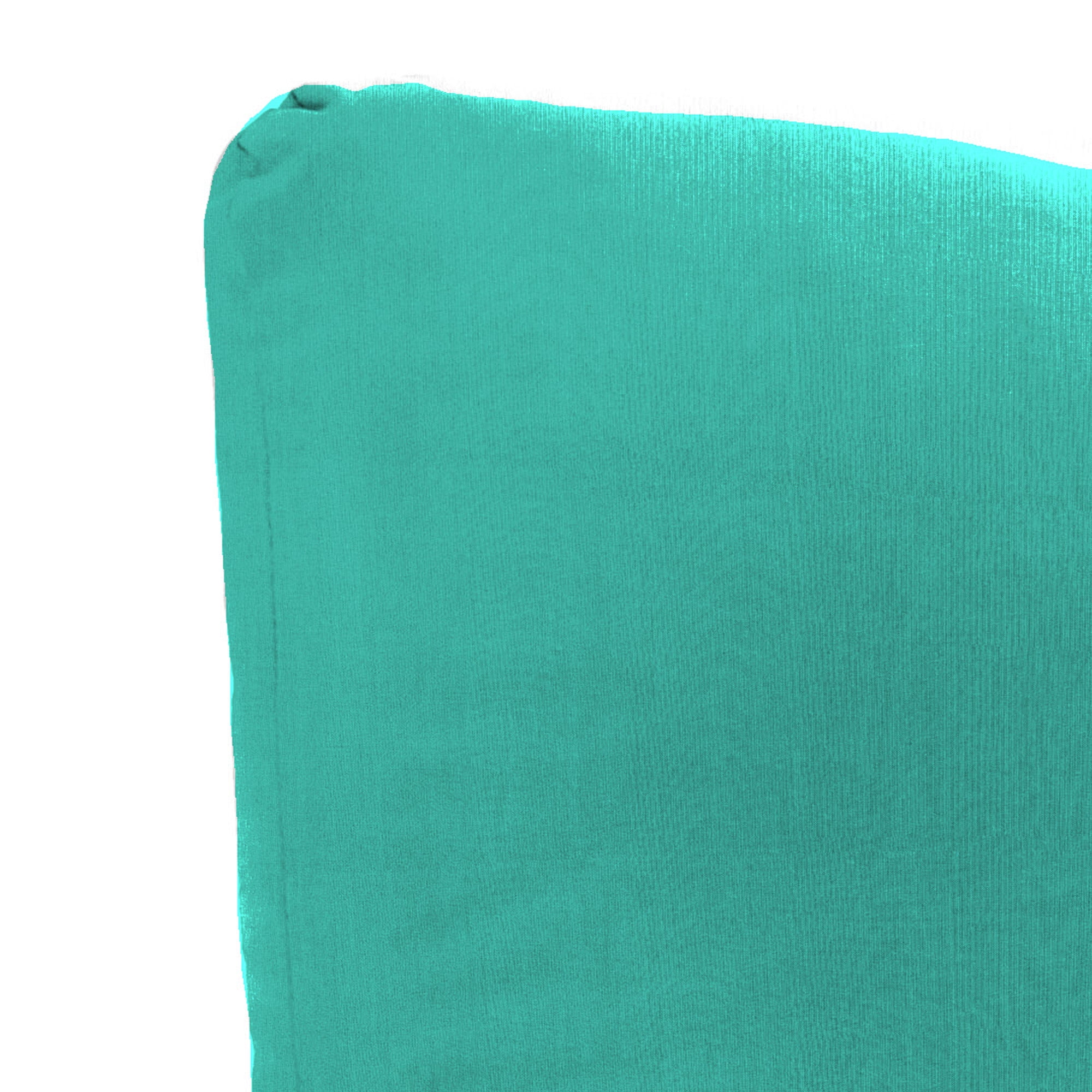 Jordan Manufacturing 37" x 19" Blue Turquoise Solid Rectangular Outdoor Chair Cushion with Ties