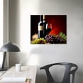 thumbnail image 3 of ONETECH  Romantic Wine Canvas Wall Art, Casks Wine Grapes Picture Painting Still Life Artwork Print for Dining Room Kitchen Decor, 3 of 4