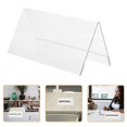 thumbnail image 2 of 6pcs Transparent Acrylic Display Stand Office Use Conference Name Plate Identity Display Holder, 2 of 2