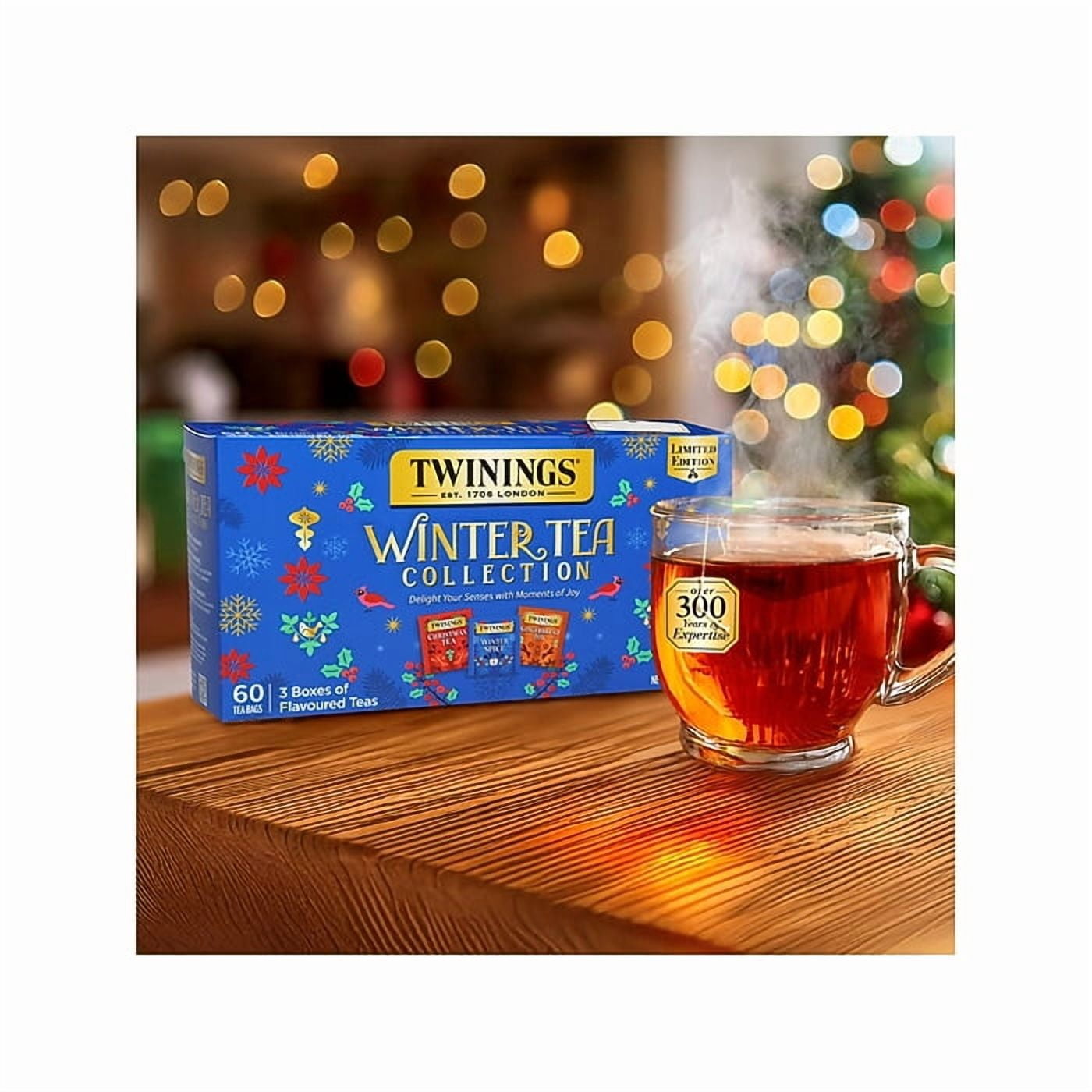 Twinings Winter Tea Collection Gift Set, 3 Boxes 60 Count -2 Packs