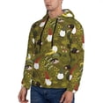 thumbnail image 3 of Pofeuu Gnomes Playing in the Garden Print Mens Casual Hooded Collar Drawstring Hoodies Pullover Sweatshirts Casual Long Sleeve Shirts-3X-Large, 3 of 7