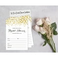 thumbnail image 5 of Inkdotpot 30Gold ConfettiFill-In Style Bridal Shower Invitations Wedding Blank Invites, 5 of 8