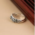 thumbnail image 2 of Women's Vintage Thai Silver Black Rose Ring, 2 of 2