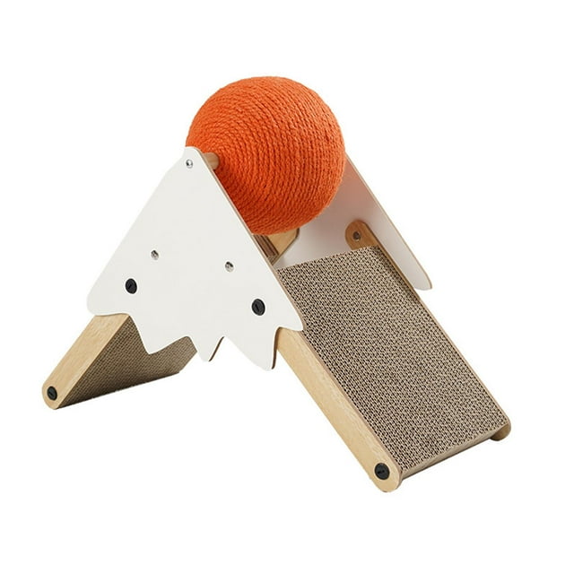 Rascador independiente para gatos con garra de molienda, bola rascadora de cuerda de sisal duradera Naranja