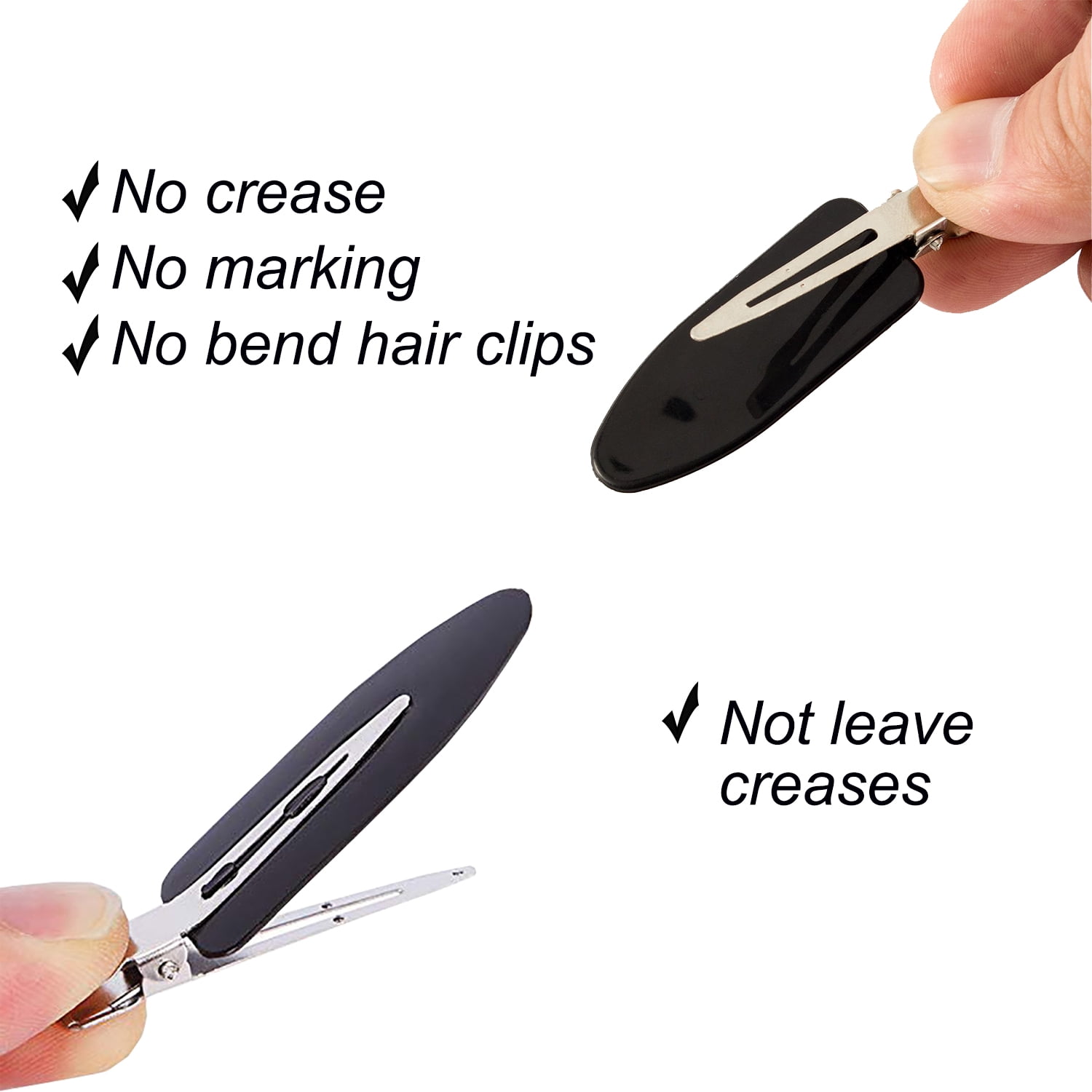 20 Pieces No Bend Hair Clips Pin Curl Clips No Crease Hair Clip for Hairstyle Bangs Waves Makeup