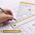thumbnail image 4 of Mr. Pen- Geometry Set, Yellow Stripes, 4 Pack, Metal Geometry Kit, Triangle Ruler, Metal Ruler, Drafting Triangles, Metal Protractor, Metal Set Square, Drafting Ruler, Drafting Set, 4 of 8