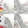 thumbnail image 4 of Flxxie Cotton Cable Knitted Twin Blanket, Sherpa Fleece Twin Blanket Dual Sided (Silver Gray, 60" x 80"), 4 of 5