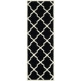 thumbnail image 5 of SAFAVIEH Chatham Franklin Geometric Quatrefoil Wool Area Rug, Black/Ivory, 8' x 10', 5 of 10